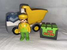 Playmobil 1.2.3 Camion Benne Ouvrier Ville