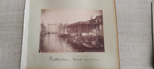 2 photos anciennes ROTTERDAM marché aux poissons . canal . Hollande . Pays Bas