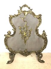 Pare feu écran de cheminée style Louis XV en bronze époque XIXème siècle