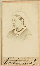CDV STEREOSCOPIC LONDON  Circa 1878 La Reine d'Angleterre VICTORIA