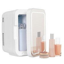 Mini Frigo Cosmétique 4L avec Miroir LED, Petit Frigo de Chambre Cosmétique a...