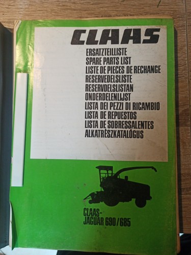 Livret piece claas - jaguar, 690