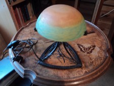 LAMPE DAUM PIED FER FORGE ART