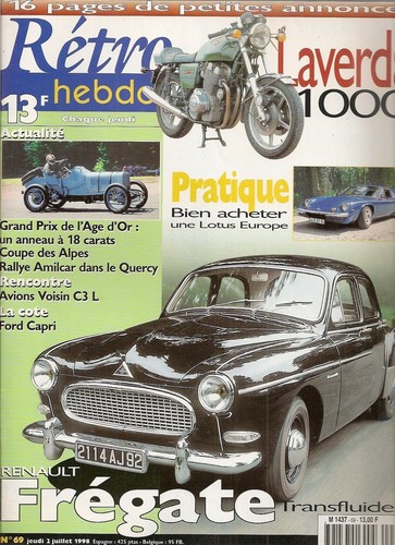 Retro hebdo renault fregate - 69,