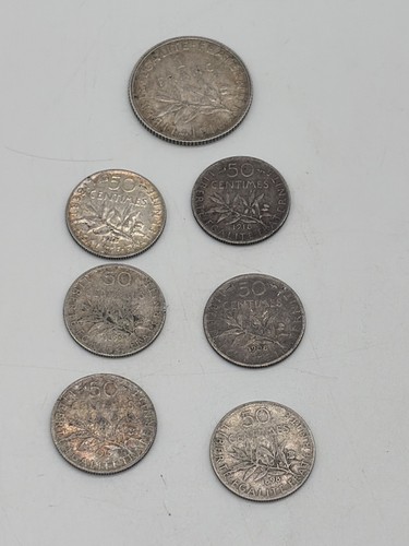 Lot pièces 50 centimes - lot, de