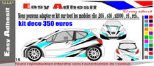 kit deco voiture de rallye piste drift auto cross rallye cross
