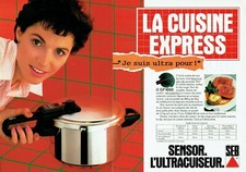 Publicité Advertising 089  1987 Seb cocotte Sensor ultracuiseur  (2 pages)