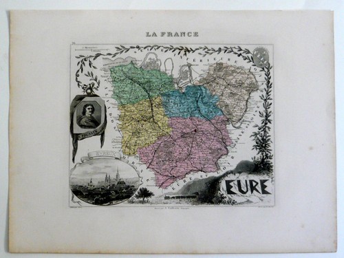 Eure carte géographique - eure,