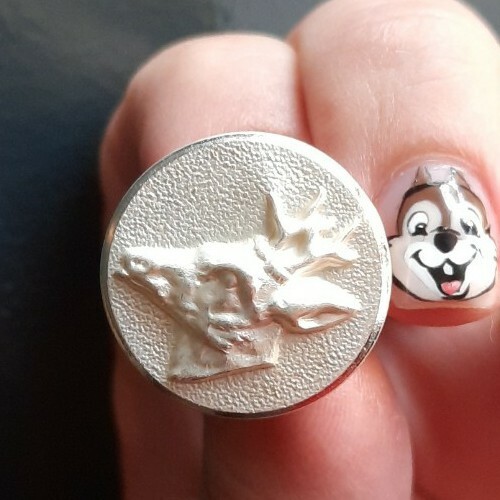 F04a08 pearlescent white deer - f04a08,