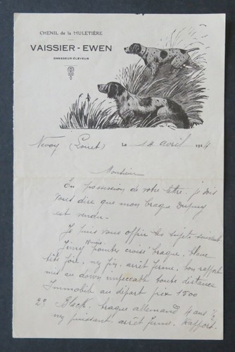 Facture 1924 chenil la - de,