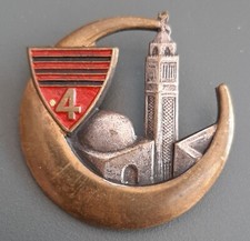 WW2 Insigne 4° RCA 1939-1940 CHASSEURS D'AFRIQUE Drago béranger peint ORIGINAL
