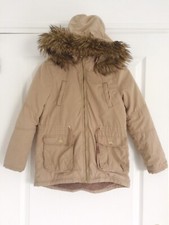 Doudoune col fourré H&M beige