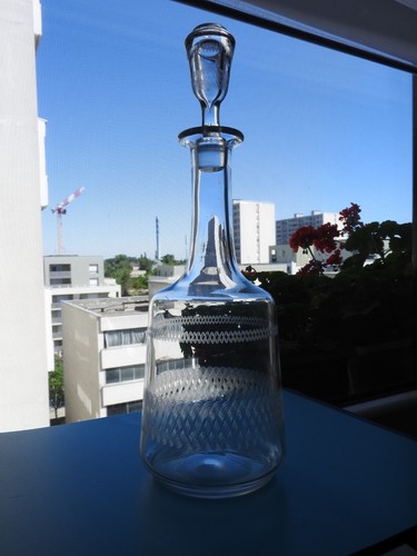 Ancienne carafe cristal grave - ancienne,