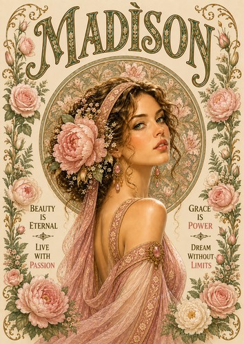 Affiche prénom madison - affiche, art