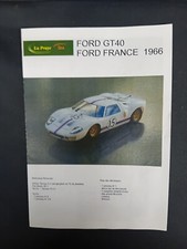 DECALCOMANIE FORD GT 40  FORD FRANCE 1966    POUR VOITURE SLOT 1/32 (Déco)