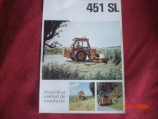 ANCIEN  PROSPECTUS   PUBLICITAIRE   FAUCHEUSE DEBROUSSAILLEUSE  ROUSSEAU  451 SL