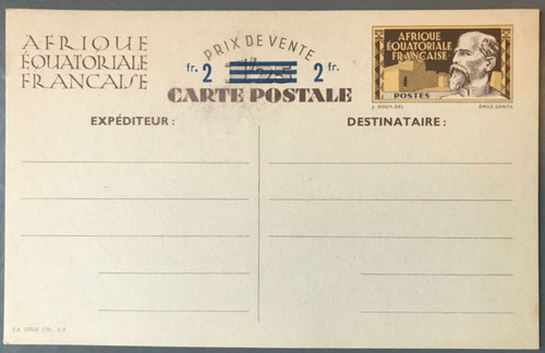 Aef entier carte postale cp1 - carte,