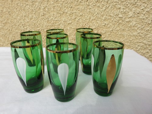 Anciens verres liqueur art - 8,