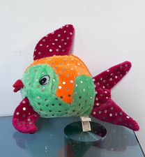 Peluche poisson multicolore à