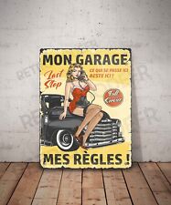 Plaque métal vintage citation