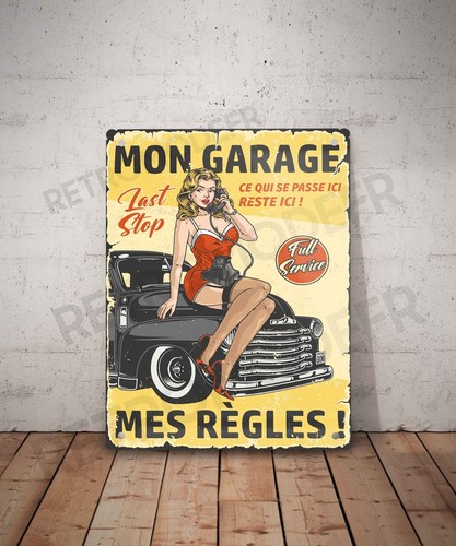 Plaque métal vintage - , citation