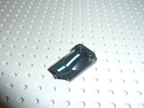 Lego black slope brick curved - black,