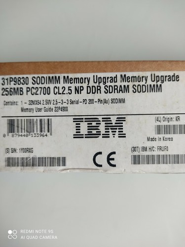 Memoire sodimm pc2700 ibm - memoire,