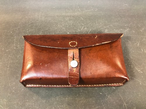 Ancien étui cuir pochette - étui,