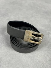 Ceinture cuir vert-gris foncé