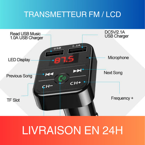 Transmetteur bluetooth pour - transmetteur, fm