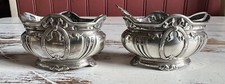 Paire De Salerons En Argent