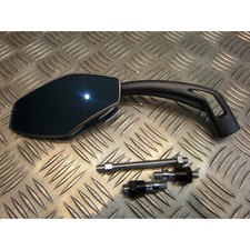 retroviseur gauche alu rectangulaire gris fusil universel adaptable moto scooter