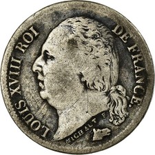 Monnaie, France, Louis XVIII