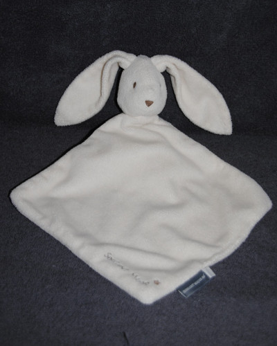 Doudou plat lapin crème - plat,