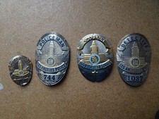 COLLECTION Lot de 4 Badges US POLICE Los Angeles LAPD Obsolète