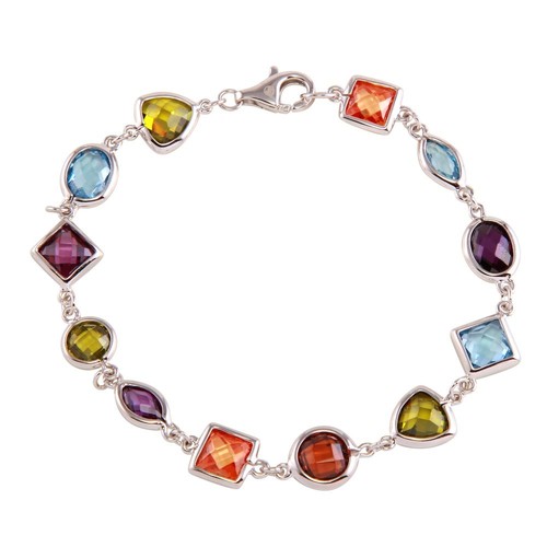 Bracelet tennis argent - de, en