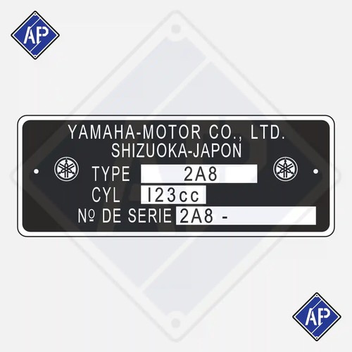 Plaque cadre yamaha 2a8 - plaque,