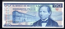 Mexique billet de 50 Pesos