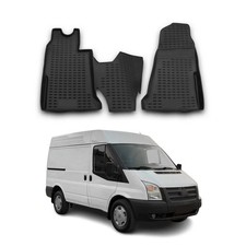 OMAC Tapis de sol pour Ford Transit 2006-2014  sur mesure en caoutchouc Noir