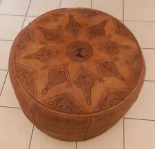 Pouf marocain en cuir