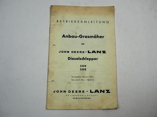 John deere lanz - deere, mower