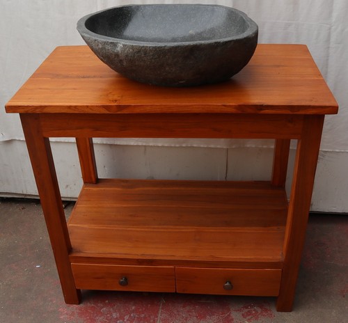 Meuble salle bain teck - de,