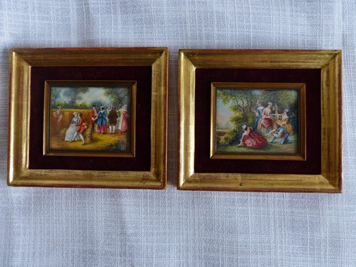 Paire tableau peinture - paire,