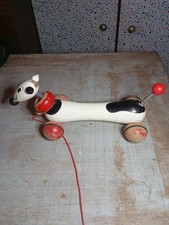 chien en bois a trainer année 70/80