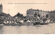 69. n°205873. givors. une passe de joute entre bouchardon et célard
