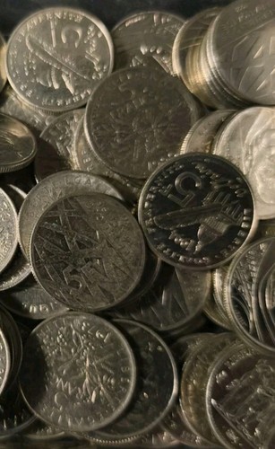 Lot 100 pieces francs - 100, 5