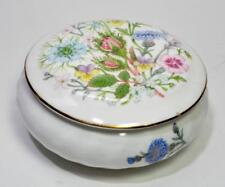 Vintage Aynsley OS Chine Angleterre Sauvage Tudor Rond Forme 4 " D Bibelot Boite