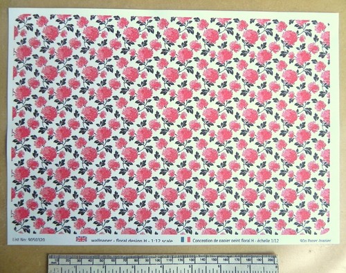 Papier peint motif floral - papier,