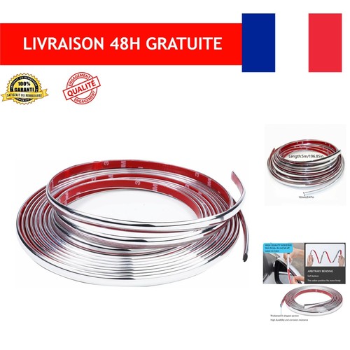Bande chrome voiture 12mm 5m - 12mm, x