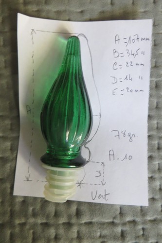 Bouchon carafe vert forme - bouchon,